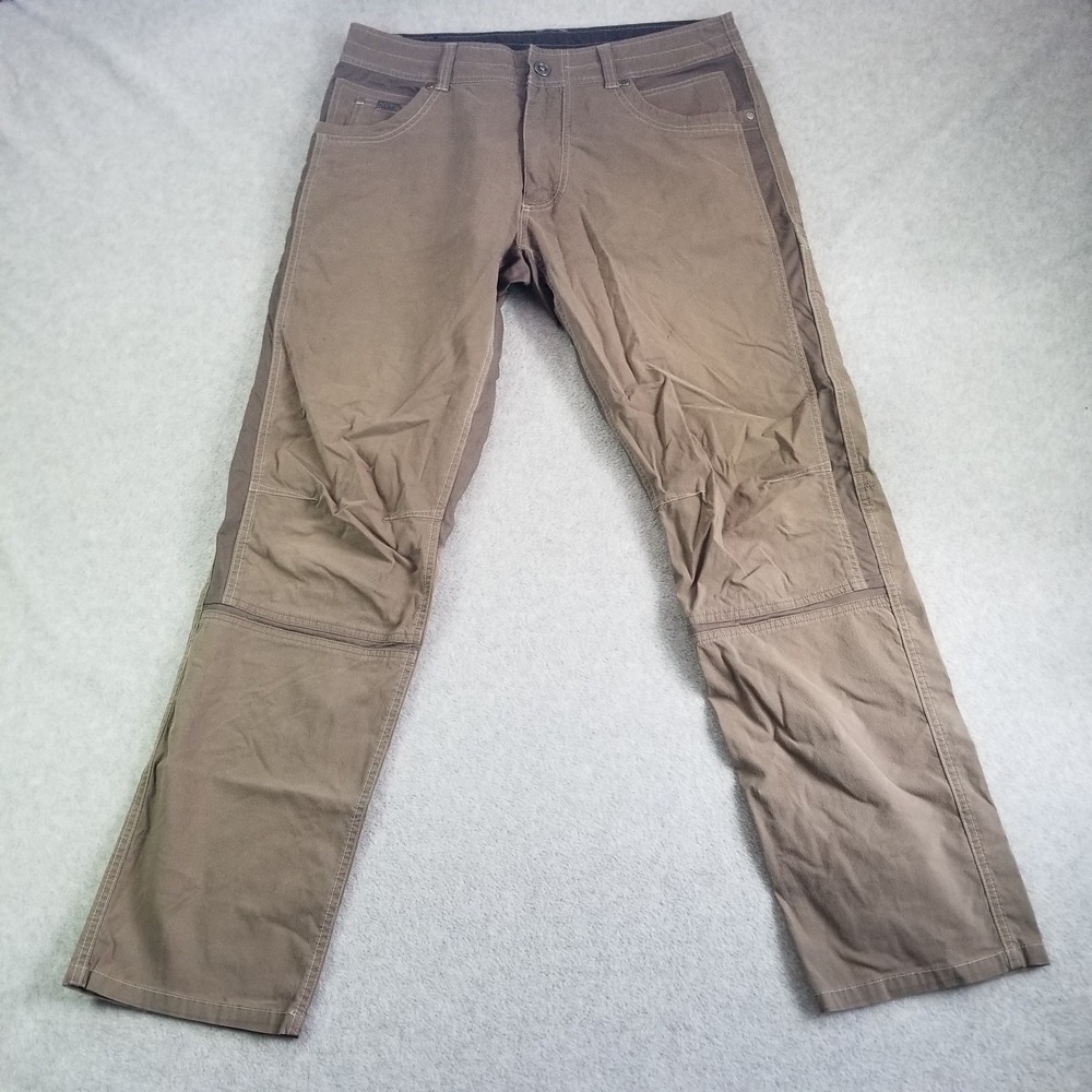 Kuhl Pants Mens 34x32 Brown Radikl Hybrid Hiking Outdoor Travel Stretch Utility